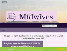 Tablet Screenshot of northcarolinafriendsofmidwives.org